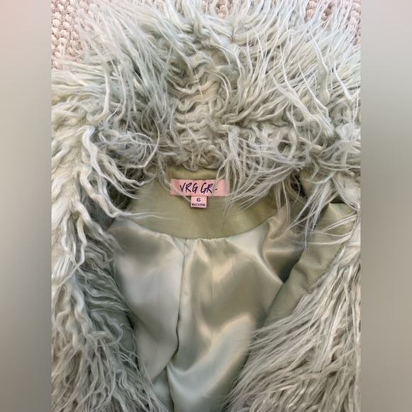 verge girl sage leather shag coat - Picture 4 of 6